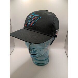 Miami Marlins MLB Black Adjustable Baseball Cap Hat Embroidered Logo